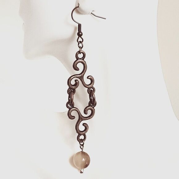 Copper color earrings - Handmade (NEW) - Picture 1 of 5
